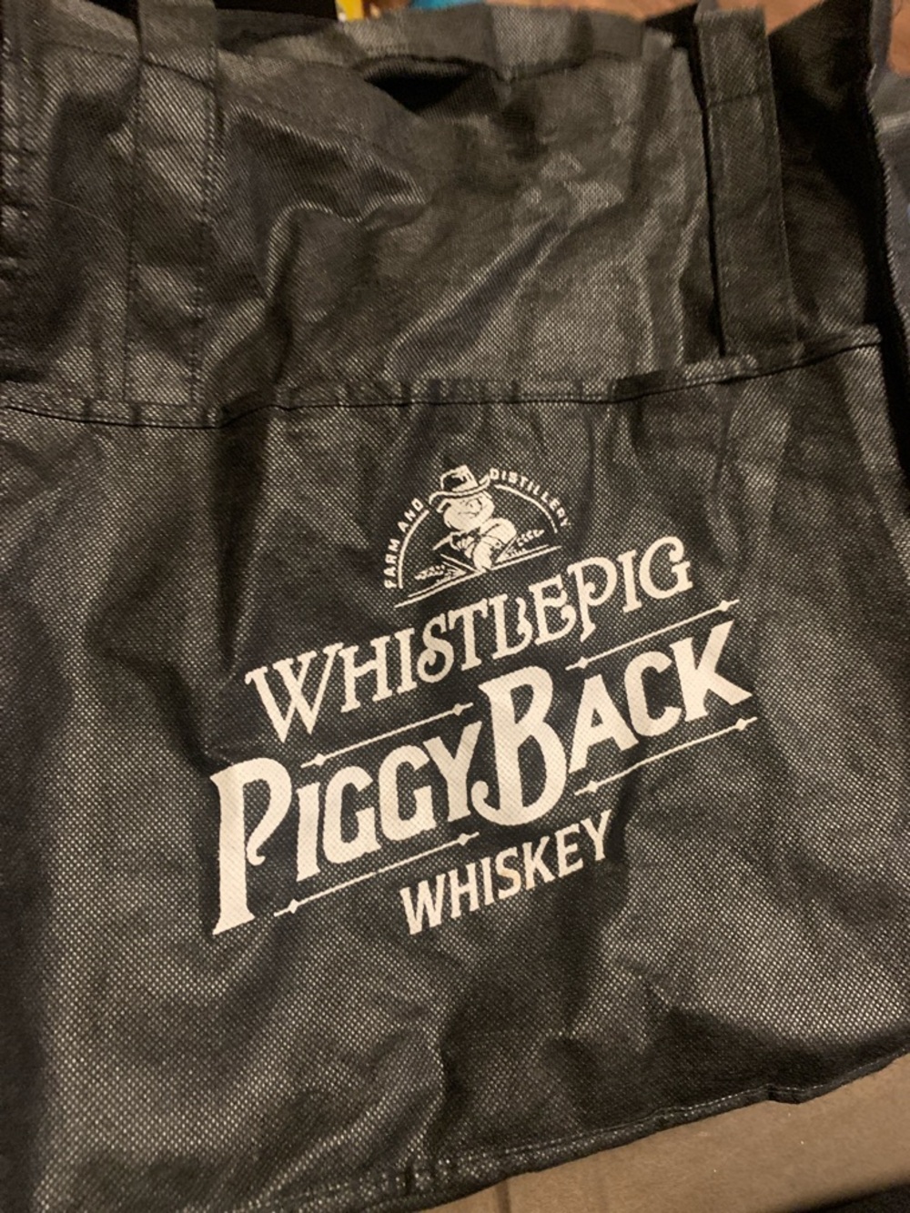 WhistlePig PiggyBack Whiskey Black Tote Bag
